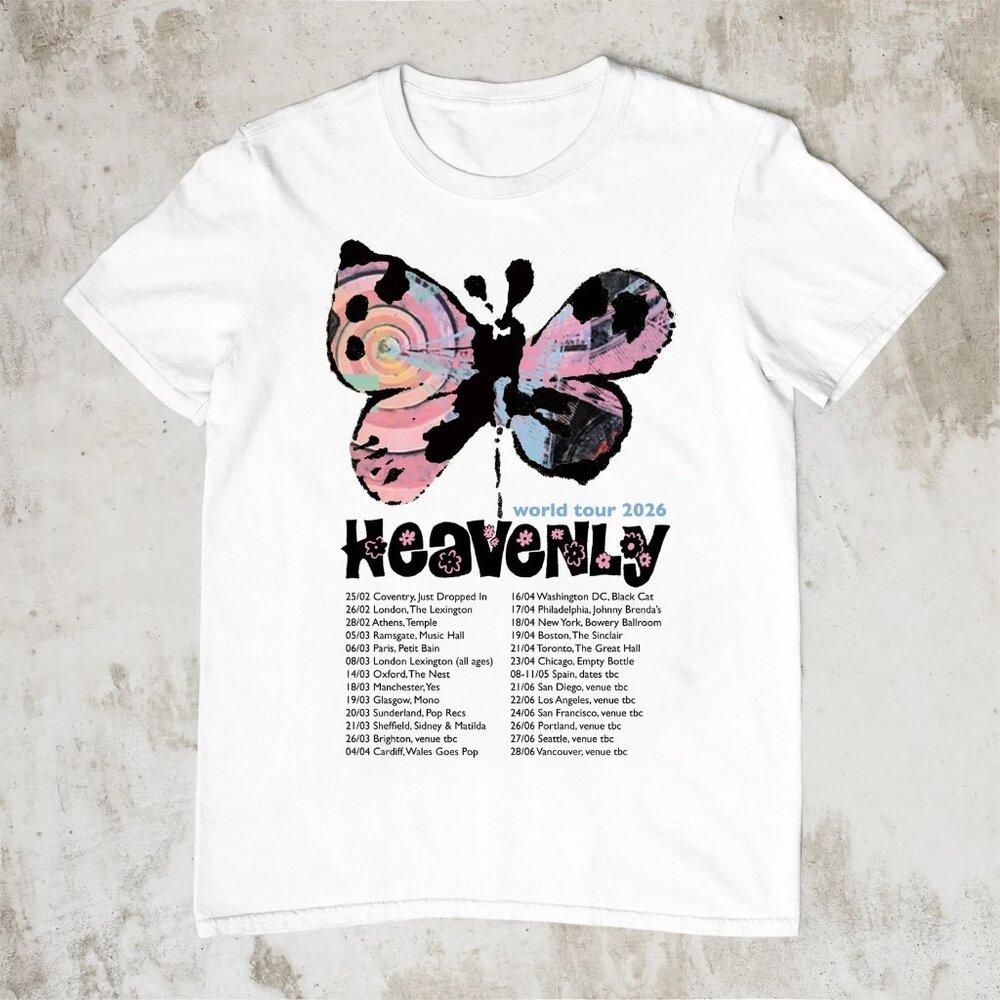 Heavenly BAND World Tour 2026 White Music Cotton T Shirt 73